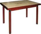 Стол с плиткой, кухонные столы с плиткой, стол с керамической плиткой, купить стол с плиткой, столы для кухни с плиткой М142.59 с плиткой "Кошкин дом"